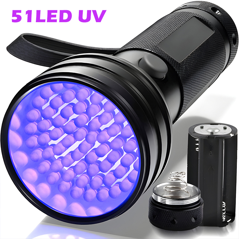 Pet Beds - Lanterna uv portátil 9/12/21/51 led, luz