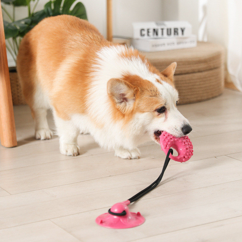 Suction Cup Dog Tug Toy - Brinquedos para cães, ventosa de silicone,