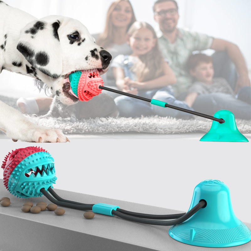 Rubber Treat Dispensing Dog Toy - Brinquedos para Cães com Mordida Forte: