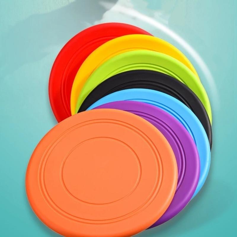 Flying Disc Dog Training Toy - Brinquedo interativo de silicone em formato