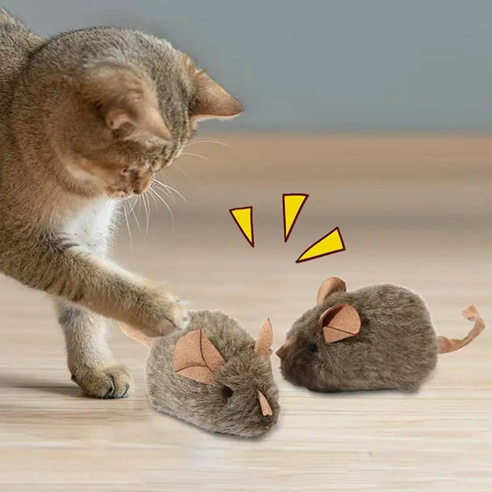 Catnip Interactive Plush Mouse - Brinquedo de Pelúcia Engraçado para Gatos: