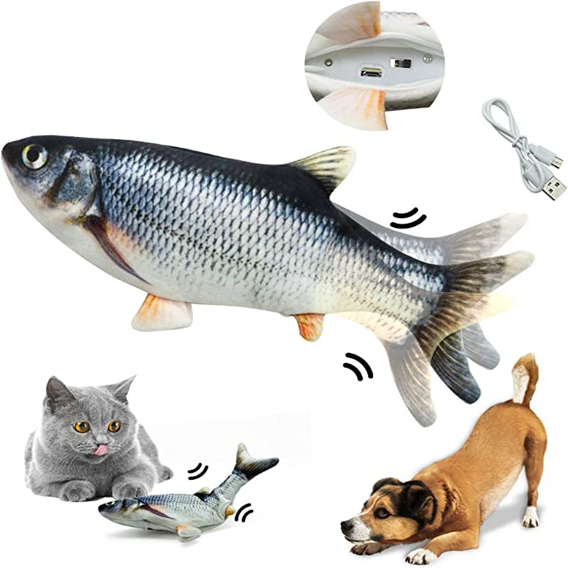 Electric Floppy Fish Dog Toy - Brinquedo Interativo Elétrico para Gatos em