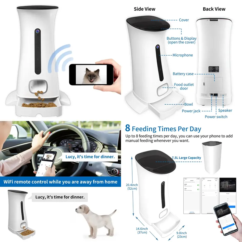Pet Feeders - Câmera Wi-Fi para Alimentador de Animais