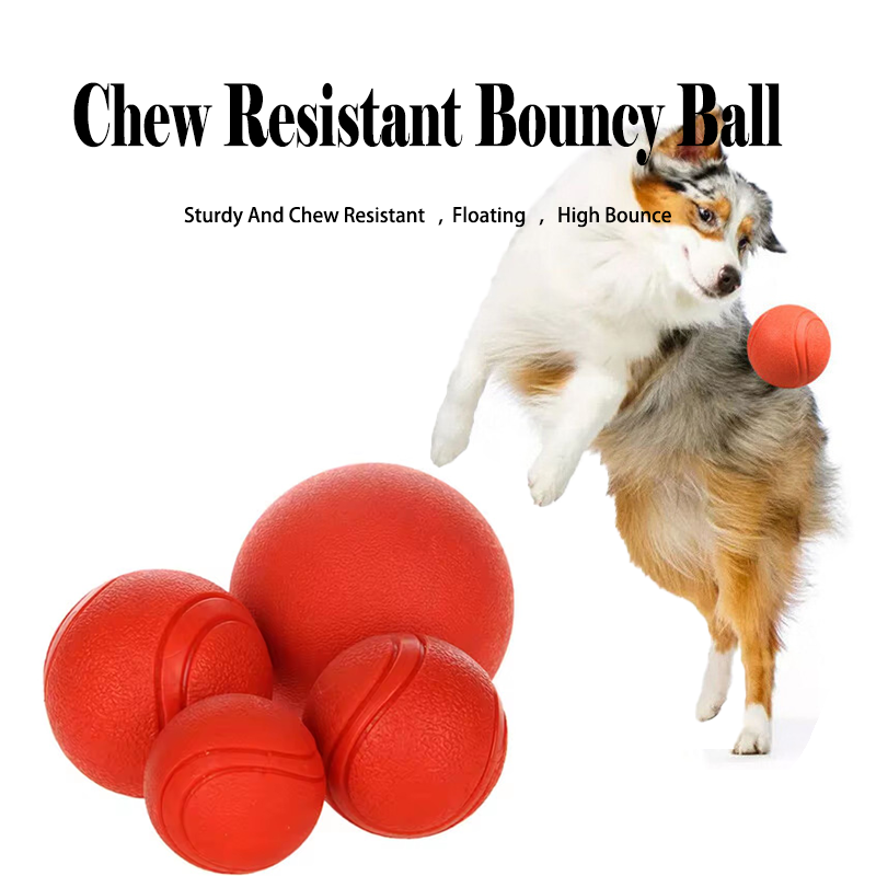 Indestructible Dog Chew Toy - Bola de borracha sólida para cães,