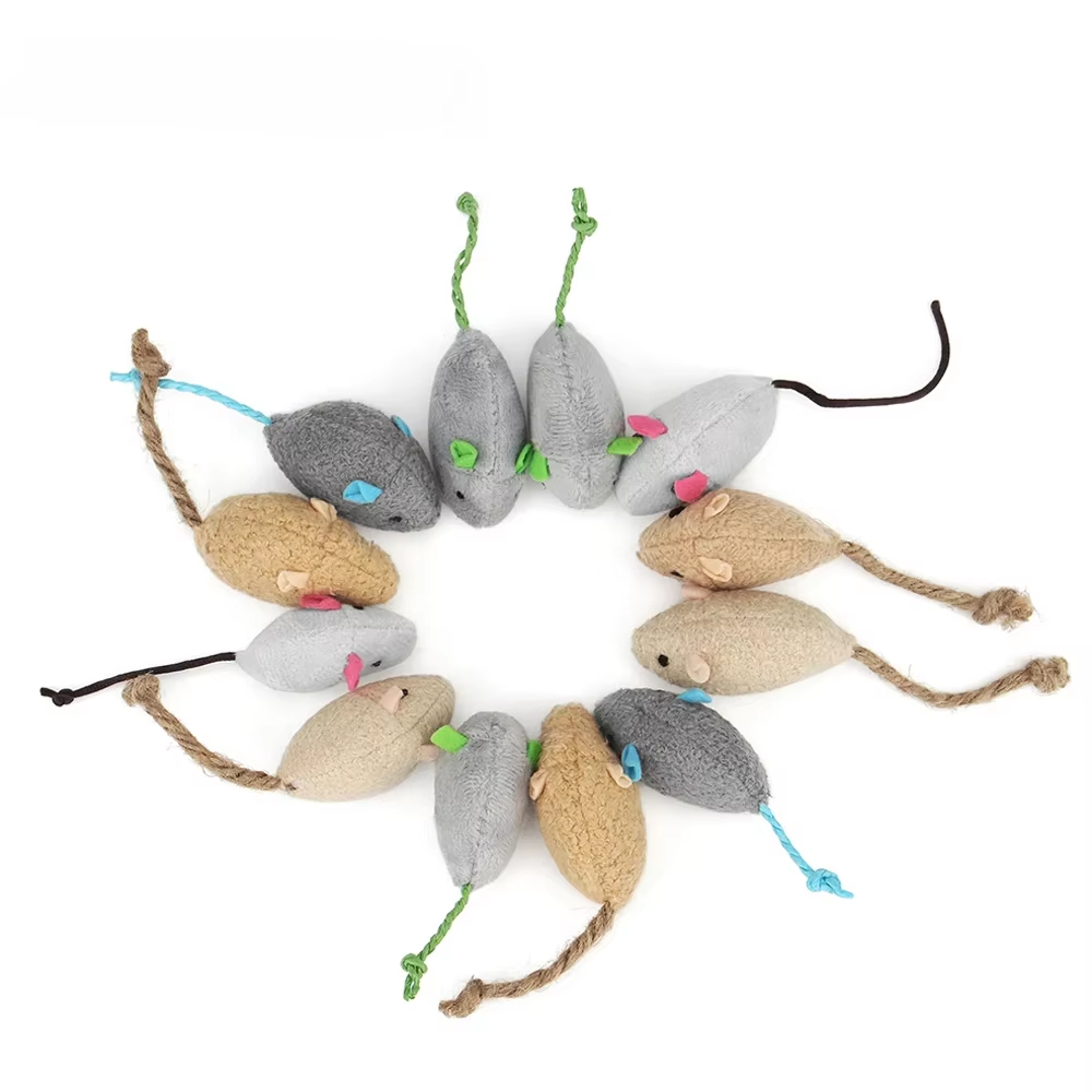 Catnip Interactive Plush Mouse - 5 Peças de Brinquedos Interativos para