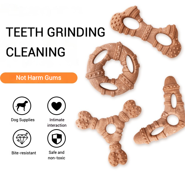 Teeth Cleaning Dog Chew Bone - Brinquedo molar de osso de imitação