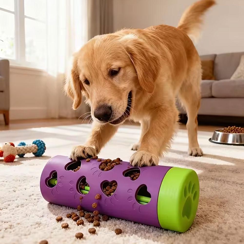 Interactive Squeaky Plush Dog Toy - Dispensador interativo destacável de petiscos para