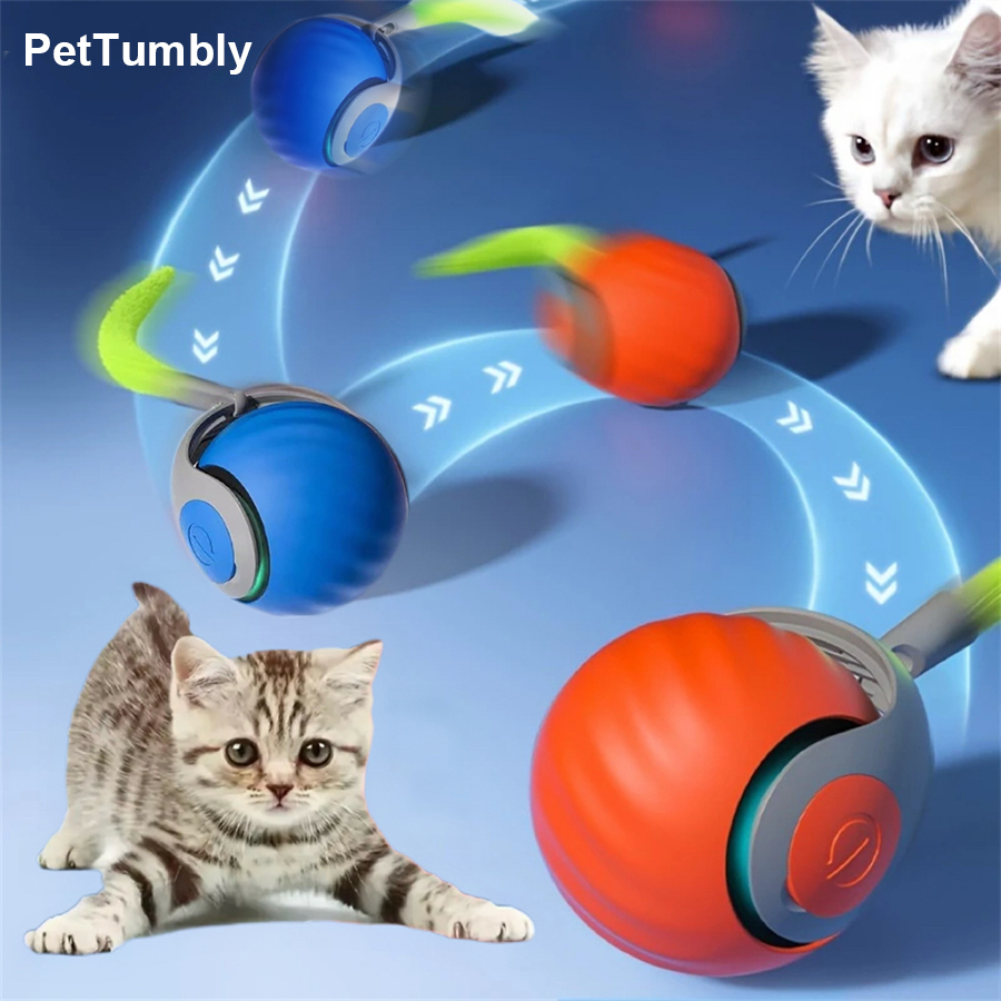 Automatic Moving Dog Ball - Bola interativa para gatos, brinquedo automático