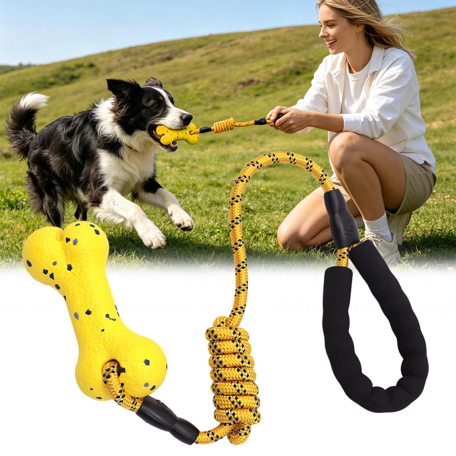 Dog Rope Toy Aggressive Chewers - Brinquedo Interativo para Cães Tug of