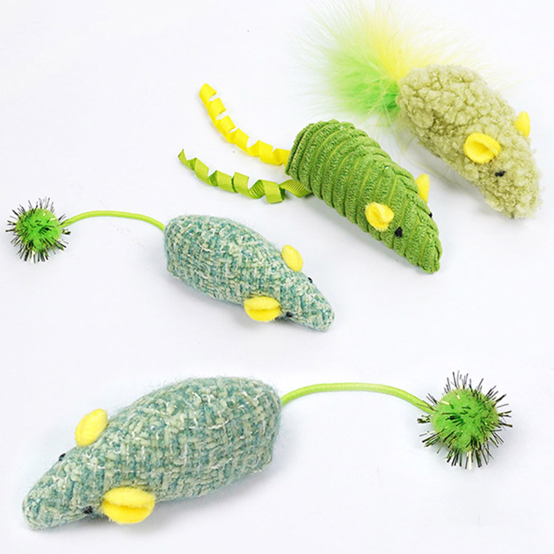 3 pçs realista mouse brinquedo - Catnip Interactive Plush Mouse avaliação e preço