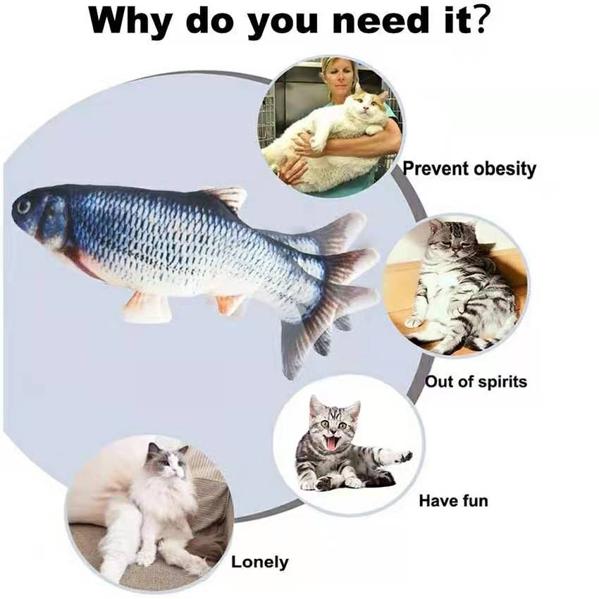 Brinquedos para Gatos em Forma - Electric Floppy Fish Dog Toy avaliação e preço