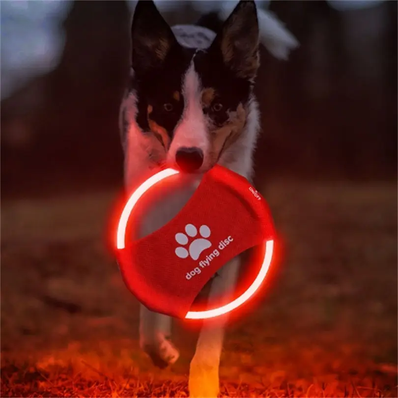 Brinquedo para cães led brilha - Flying Disc Dog Training Toy avaliação e preço