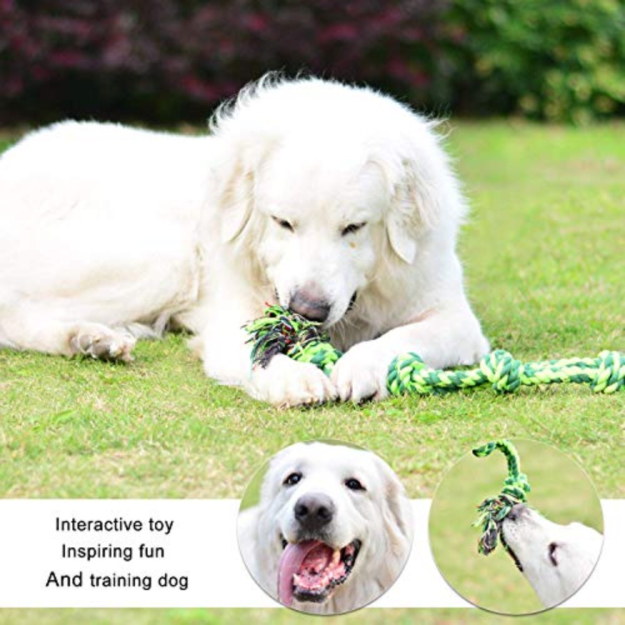 Brinquedos para Cães Grandes e - Dog Rope Toy Aggressive Chewers avaliação e preço