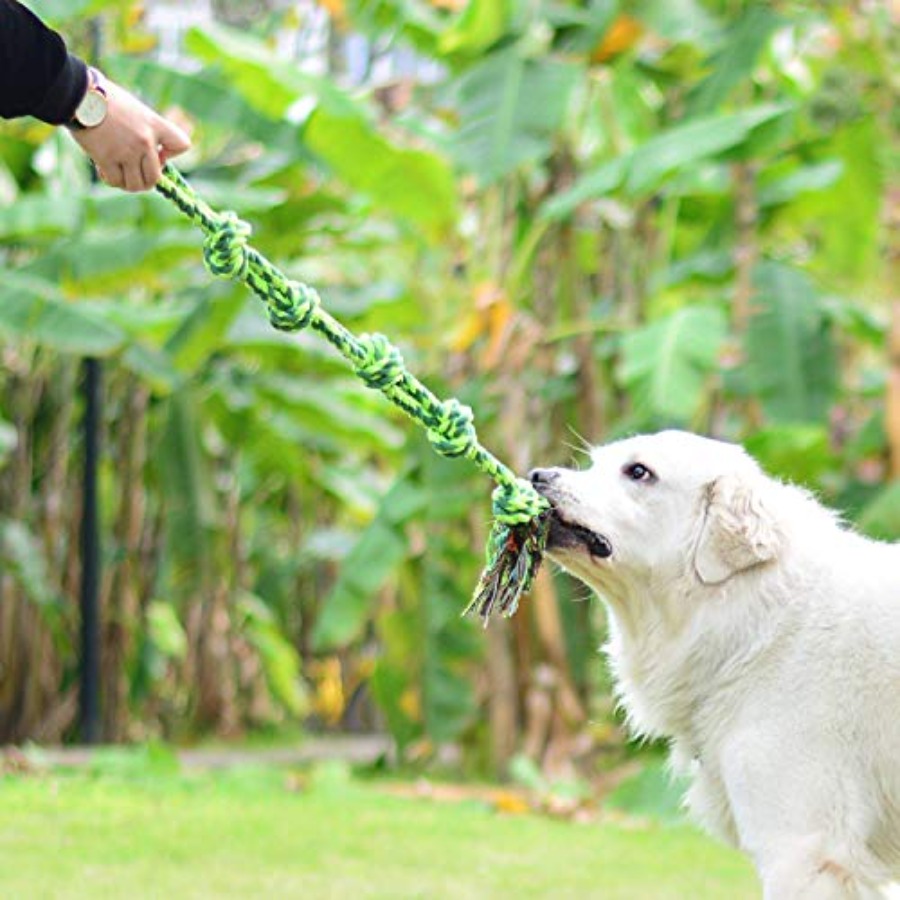 Brinquedos para Cães Grandes e - Dog Rope Toy Aggressive Chewers avaliação e preço