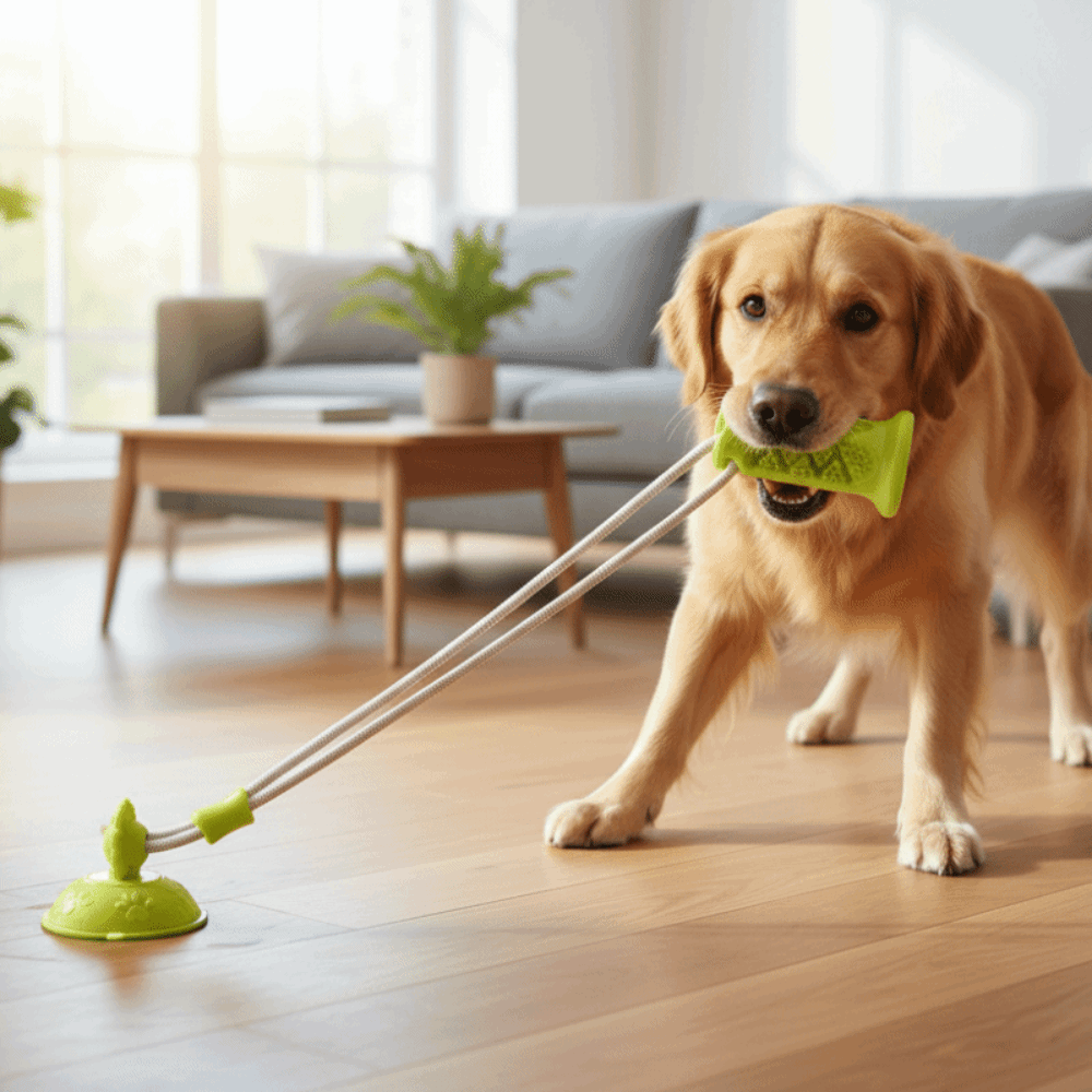Brinquedo Interativo Durável p - Suction Cup Dog Tug Toy avaliação e preço
