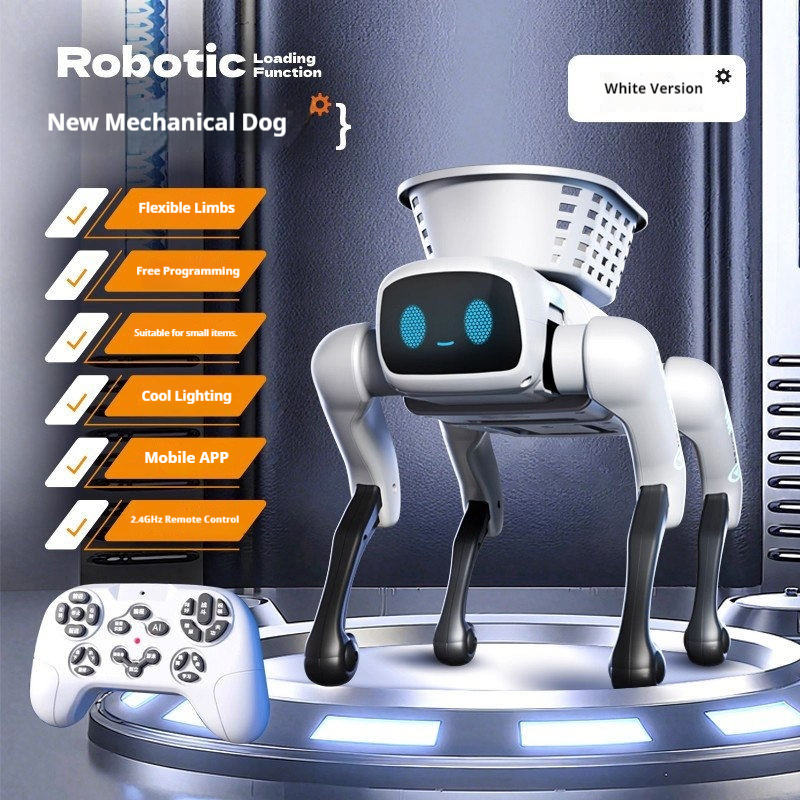 Novo Robô Cão Inteligente com  - Interactive Squeaky Plush Dog Toy avaliação e preço