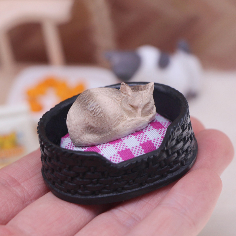 1/12 casa de bonecas simulação - Pet Beds avaliação e preço