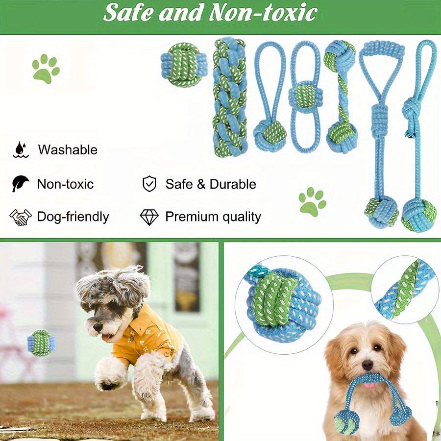Conjunto de 7 Brinquedos Inter - Dog Rope Toy Aggressive Chewers avaliação e preço