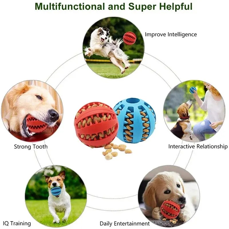 1 Unidade Bola Dispensadora de - Rubber Treat Dispensing Dog Toy avaliação e preço