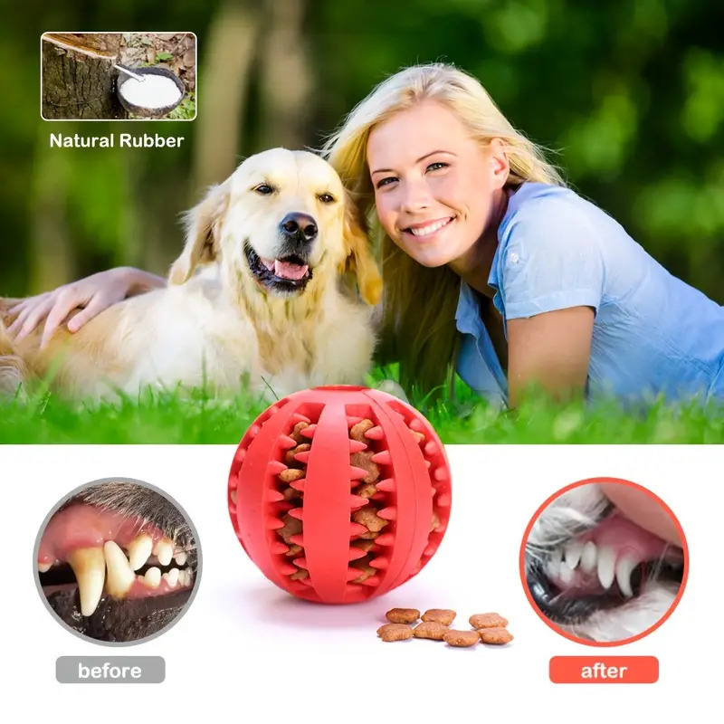 Bola interativa para cães, bri - Rubber Treat Dispensing Dog Toy avaliação e preço