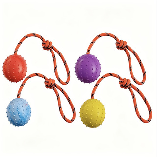 Conjunto de 2 Bolas de Borrach - Dog Rope Toy Aggressive Chewers avaliação e preço